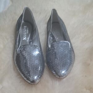 Alexander McQueen Shimmering Silver Loafers